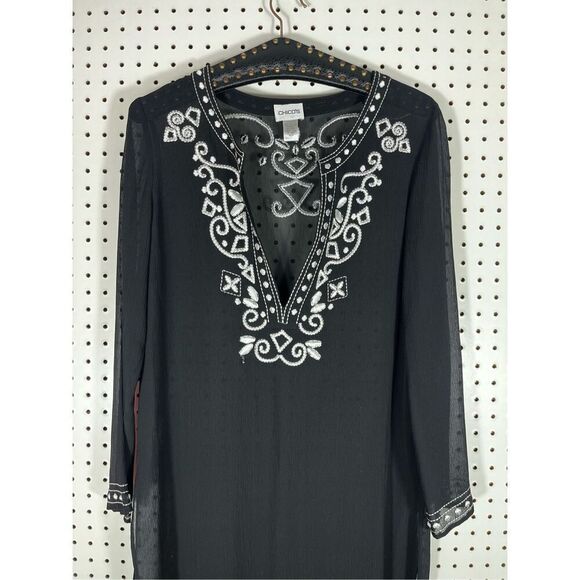 Chicos silk cover up tunic size 0 - Picture 3 of 5